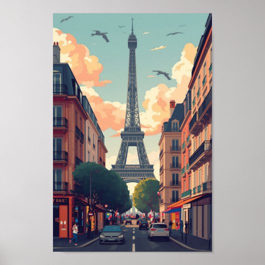 Kunstprint van Parijs aan de muur Poster (Voorkant)