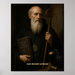 Kunstprint van Sint-Benedictus van Nursia Poster