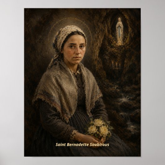 Kunstprint van Sint Bernadette Soubirous Poster (Voorkant)