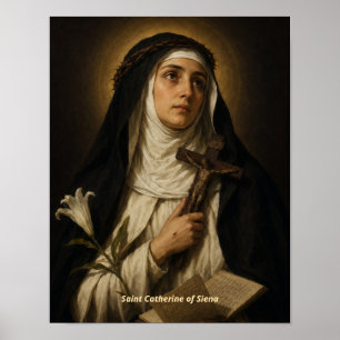 Kunstprint van Sint-Catharina van Siena Poster