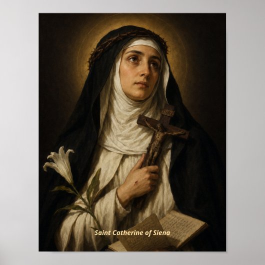 Kunstprint van Sint-Catharina van Siena Poster (Voorkant)