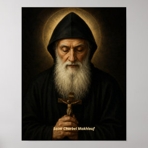 Kunstprint van Sint Charbel Makhlouf Poster