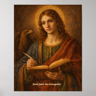 Kunstprint van Sint Johannes de Evangelist Poster