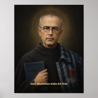 Kunstprint van Sint Maximiliaan Kolbe Poster