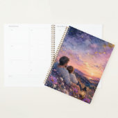 Kunstprint van vader en kind die naar de sterren k planner (Display)