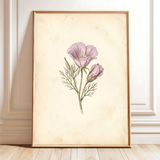 Kunstprint van vintage botanische afbeelding poster