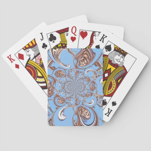 Kunstprint vintage caleidoscoop pokerkaarten (Achterkant)