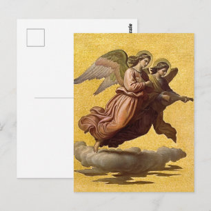 Kunstprint Vintage Gouden Engel Religieus Katholie Briefkaart