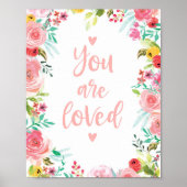 Kunstprint voor de kinderkamer 'Je wordt liefgehad Poster (Voorkant)