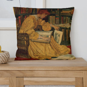 Kunstprint voor de Vintage Boekenliefhebber Art Kussen