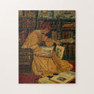 Kunstprint voor de Vintage Boekenliefhebber   Art  Legpuzzel