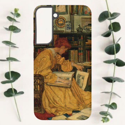 Kunstprint voor de Vintage Boekenliefhebber | Art Samsung Galaxy Hoesje