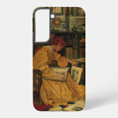 Kunstprint voor de Vintage Boekenliefhebber | Art Samsung Galaxy Hoesje (Achterkant)