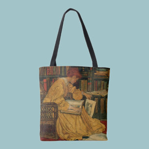 Kunstprint voor de Vintage Boekenliefhebber   Art  Tote Bag