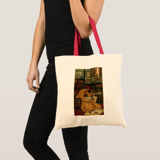 Kunstprint voor de Vintage Boekenliefhebber | Art Tote Bag (Voorkant (product))