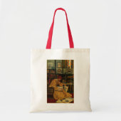 Kunstprint voor de Vintage Boekenliefhebber | Art Tote Bag (Voorkant)