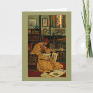 Kunstprint voor de vintage boekliefhebber   Art No Kaart