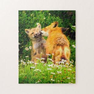 Kunstprint Wilde Natuur 'Een Moeders Kus' Legpuzzel