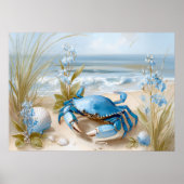 Kunstprint Zeekrab Strand Muur | Poster (Voorkant)