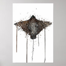 Kunstprint Zeewanddecoratie 'Pijlstaartrog'