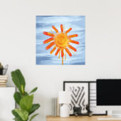 Kunstprint, Zonneschildering Poster (Thuiskantoor)