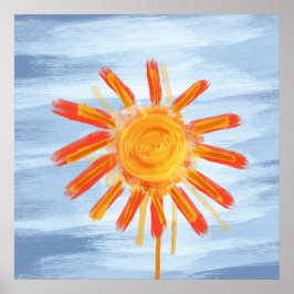 Kunstprint, Zonneschildering Poster