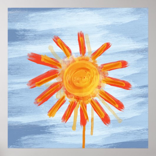Kunstprint, Zonneschildering Poster (Voorkant)