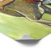 Kunstprinten "Meisje met grijs" Poster (Hoek)