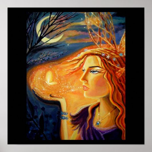 Kunstprinten met milde kunsten - geest van het bos poster (Voorkant)