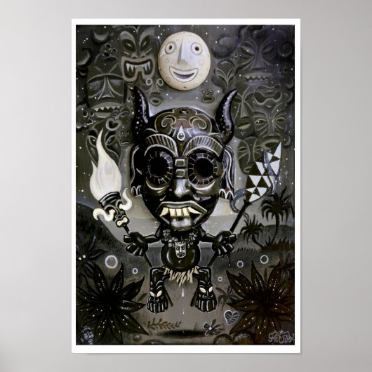 Kunstprinten 'The Night Marcher' (pop surrealistis Poster (Voorkant)