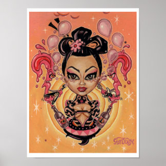 Kunstprinten 'Tranen naar ballonnen' - (surrealist Poster