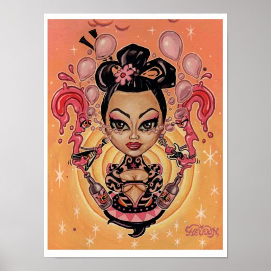 Kunstprinten 'Tranen naar ballonnen' - (surrealist Poster (Voorkant)