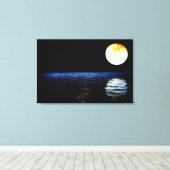 Kunstprinten van de moonlichte, seizoenscapsule vo canvas afdruk (Insitu (Houten vloer))
