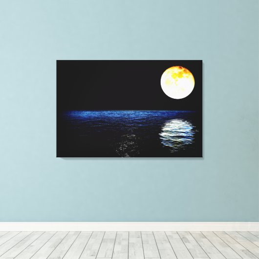 Kunstprinten van de moonlichte, seizoenscapsule vo canvas afdruk (Insitu (Houten vloer))