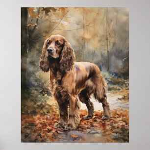 Kunstprintposter met Aardige Cocker Spaniel hond Poster
