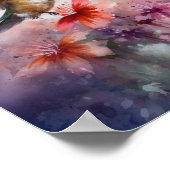Kunstprintposter met kolibrie-schildering poster (Hoek)