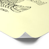 Kunstprintposter met olifantpatroon poster (Hoek)