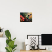 Kunstprintposter met schilderij van kolibrie poster (Thuiskantoor)