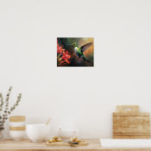 Kunstprintposter met schilderij van kolibrie poster (Keuken)