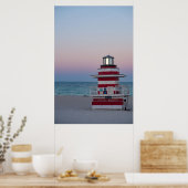 Kunstprintposter strand reddingstoren poster (Keuken)