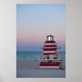 Kunstprintposter strand reddingstoren poster (Voorkant)