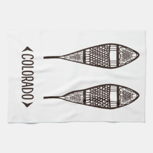 Kunstproduct van de illustratie Fun, Colorado Snow Theedoek
