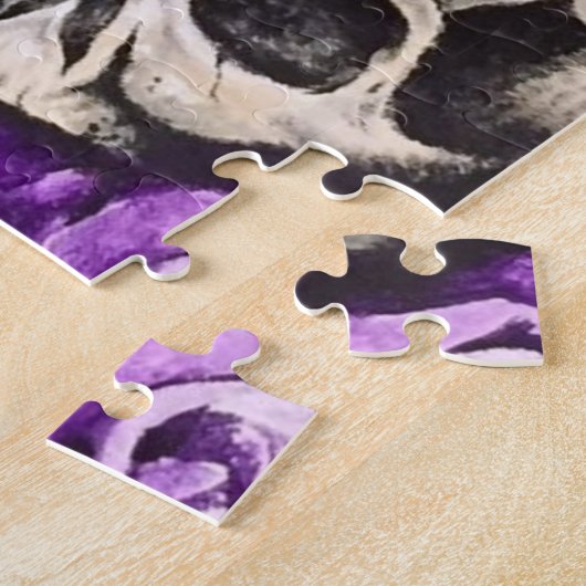 Kunstpuzzel "Skulls & Rozen" Legpuzzel (Zijkant)