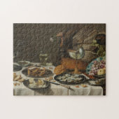 Kunstpuzzel "stille levens met Turkije" Legpuzzel (Horizontaal)
