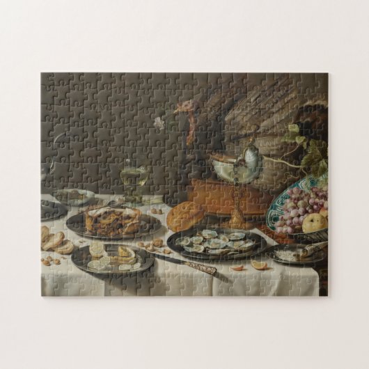 Kunstpuzzel "stille levens met Turkije" Legpuzzel (Horizontaal)