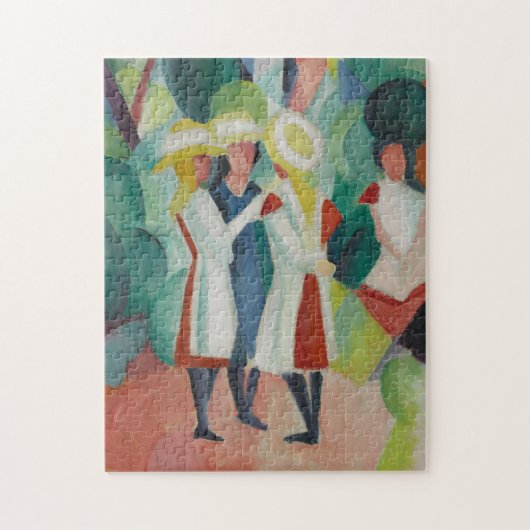 Kunstpuzzel "Three Girls" Legpuzzel (Verticaal)