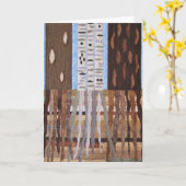 Kunstquilt boomstamwortels kaart (Gele Bloem)