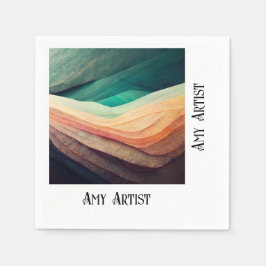 Kunstreceptie voor artistieke promotie servet