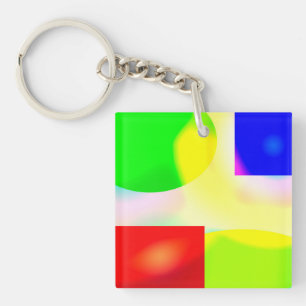 kunstreflectie op pop sleutelhanger