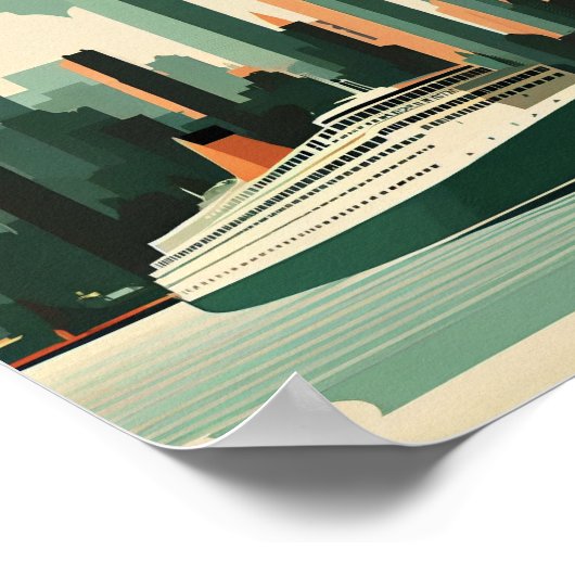 kunstreisposter voor New York City, met een minim Poster (Hoek)